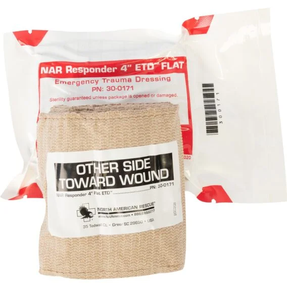 Flat trauma dressing 6 IN. FLAT RESPONDER EMERGENCY TRAUMA DRESSING